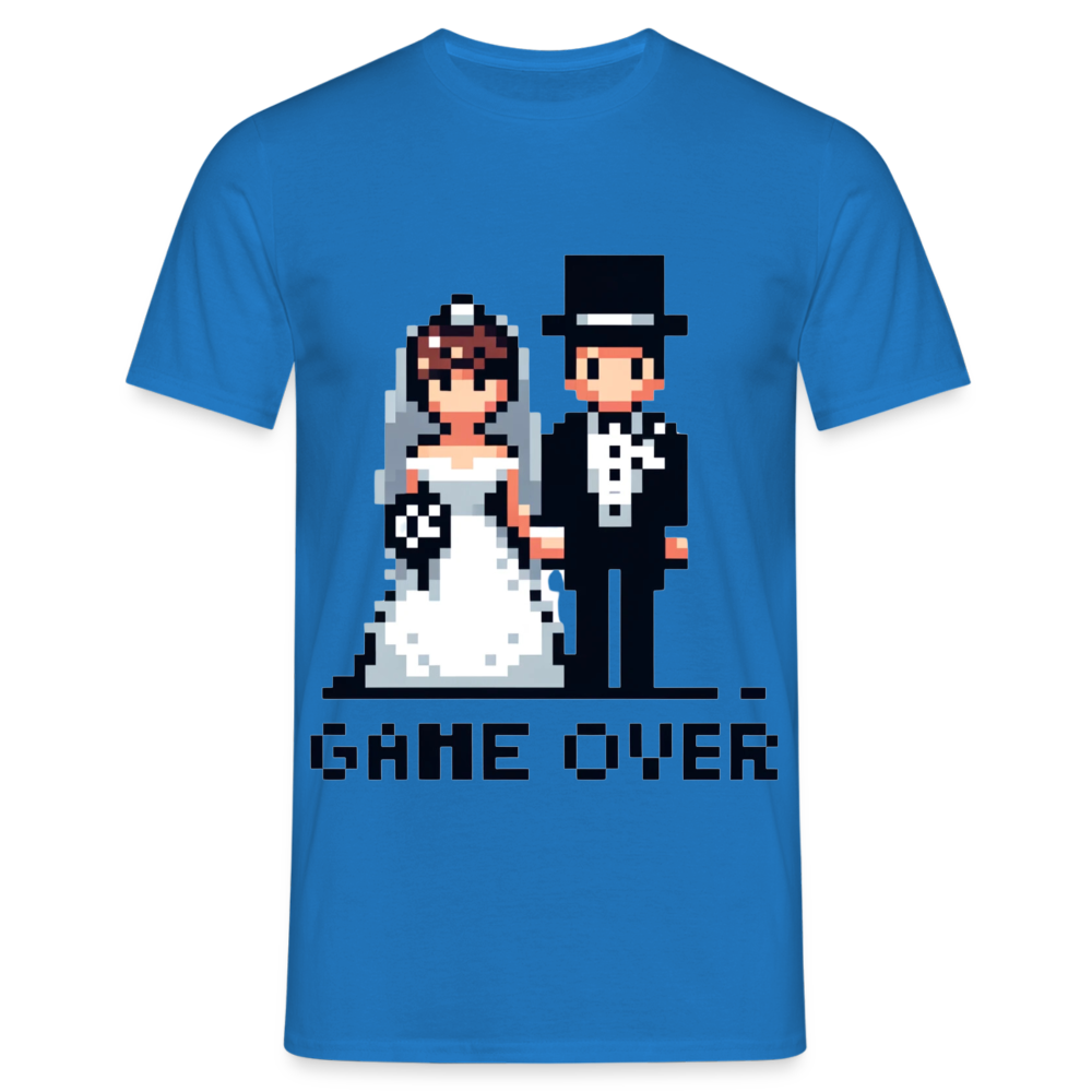 Game Over Wedding Retro Pixel Herren T-Shirt - Royalblau
