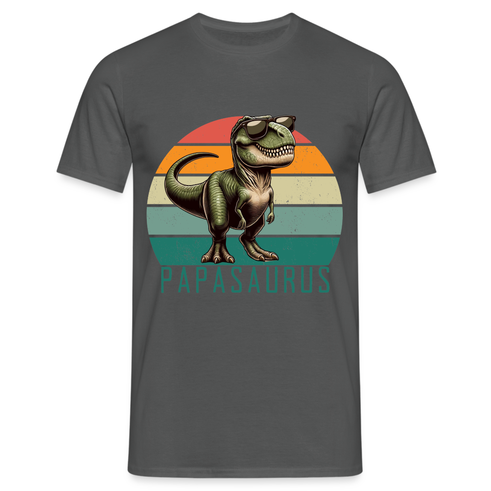 Papasaurus REX Herren T-Shirt - Anthrazit