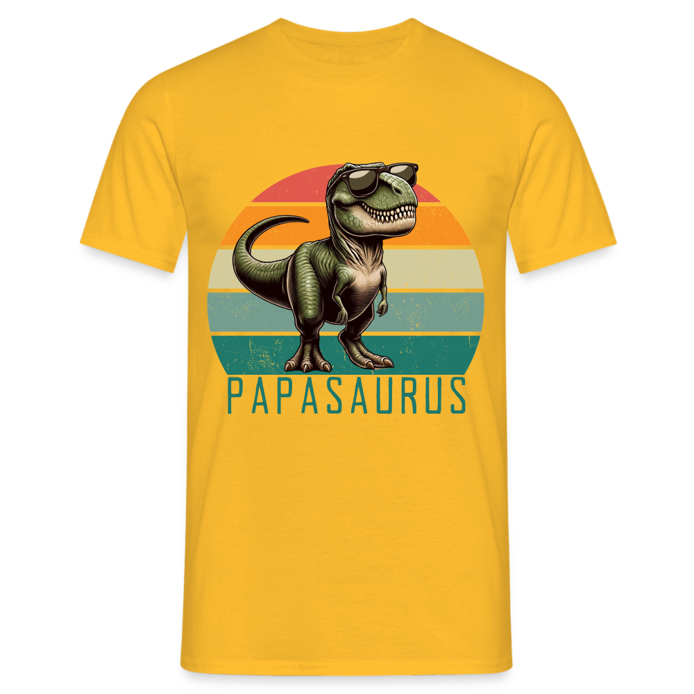 Papasaurus REX Herren T-Shirt - Gelb
