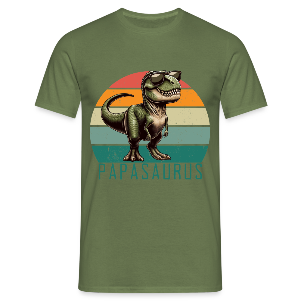 Papasaurus REX Herren T-Shirt - Militärgrün