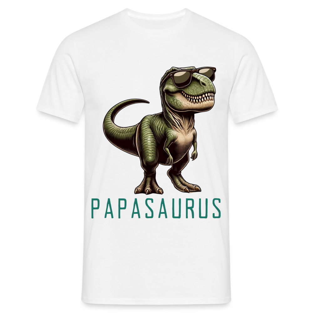 Papasaurus REX Herren T-Shirt - weiß
