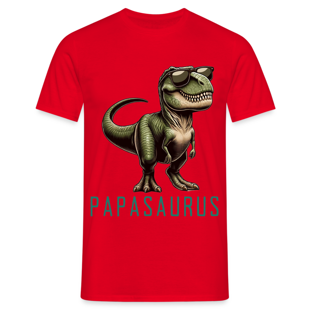 Papasaurus REX Herren T-Shirt - Rot