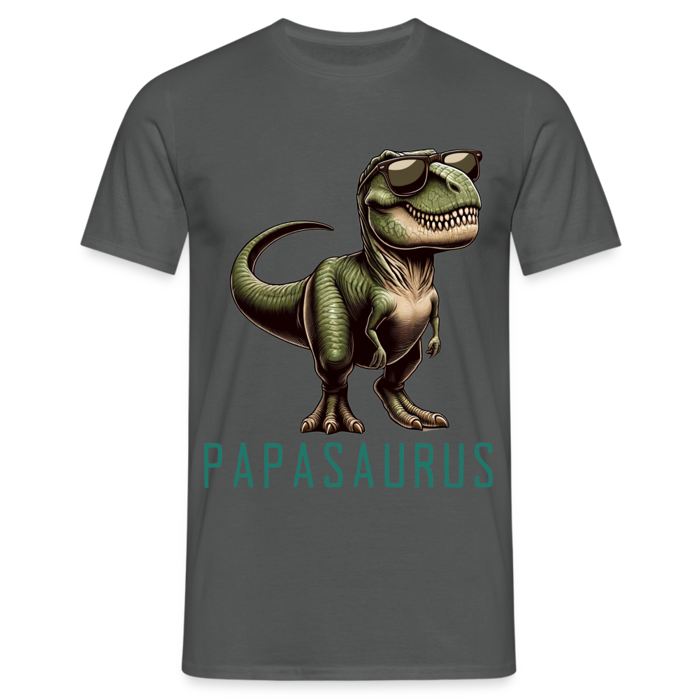 Papasaurus REX Herren T-Shirt - Anthrazit