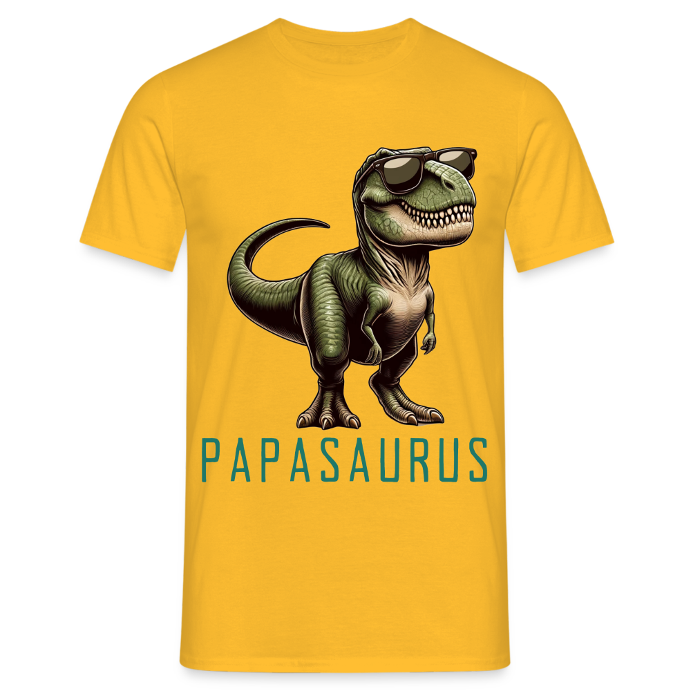 Papasaurus REX Herren T-Shirt - Gelb