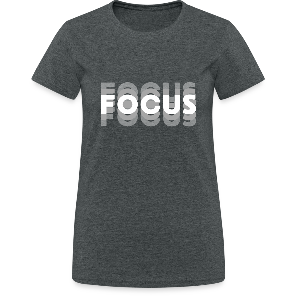 Focus Tripple Damen T-Shirt - Dunkelgrau meliert
