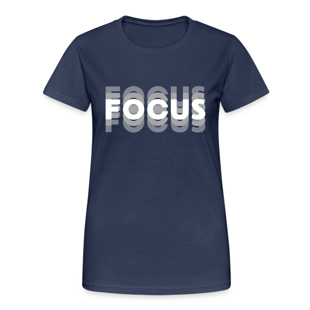 Focus Tripple Damen T-Shirt - Navy