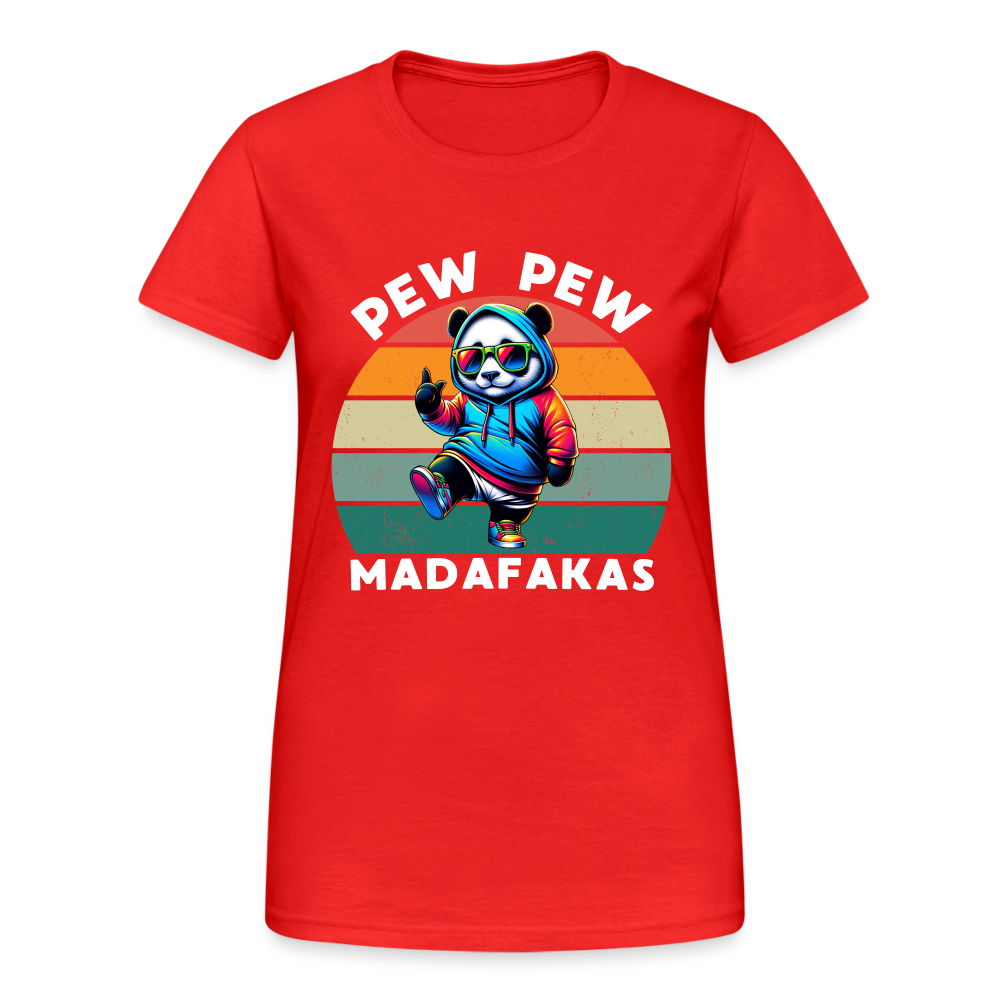 PEW PEW Madafakas Damen T-Shirt - Rot