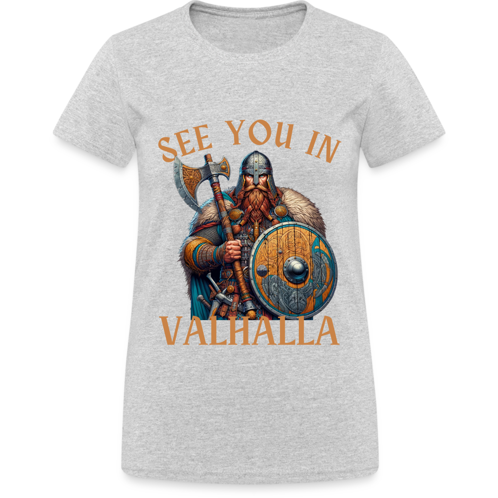 See you in Valhalla Damen T-Shirt - Grau meliert