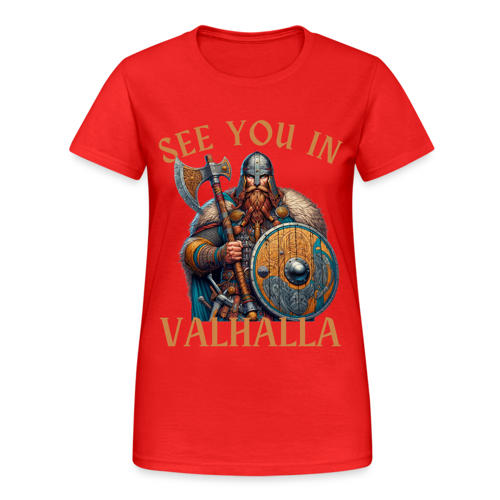 See you in Valhalla Damen T-Shirt - Rot