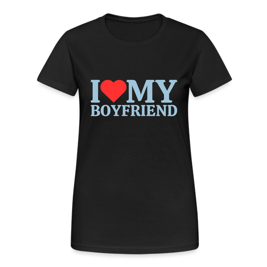 I Love my Boyfriend Damen T-Shirt - Schwarz