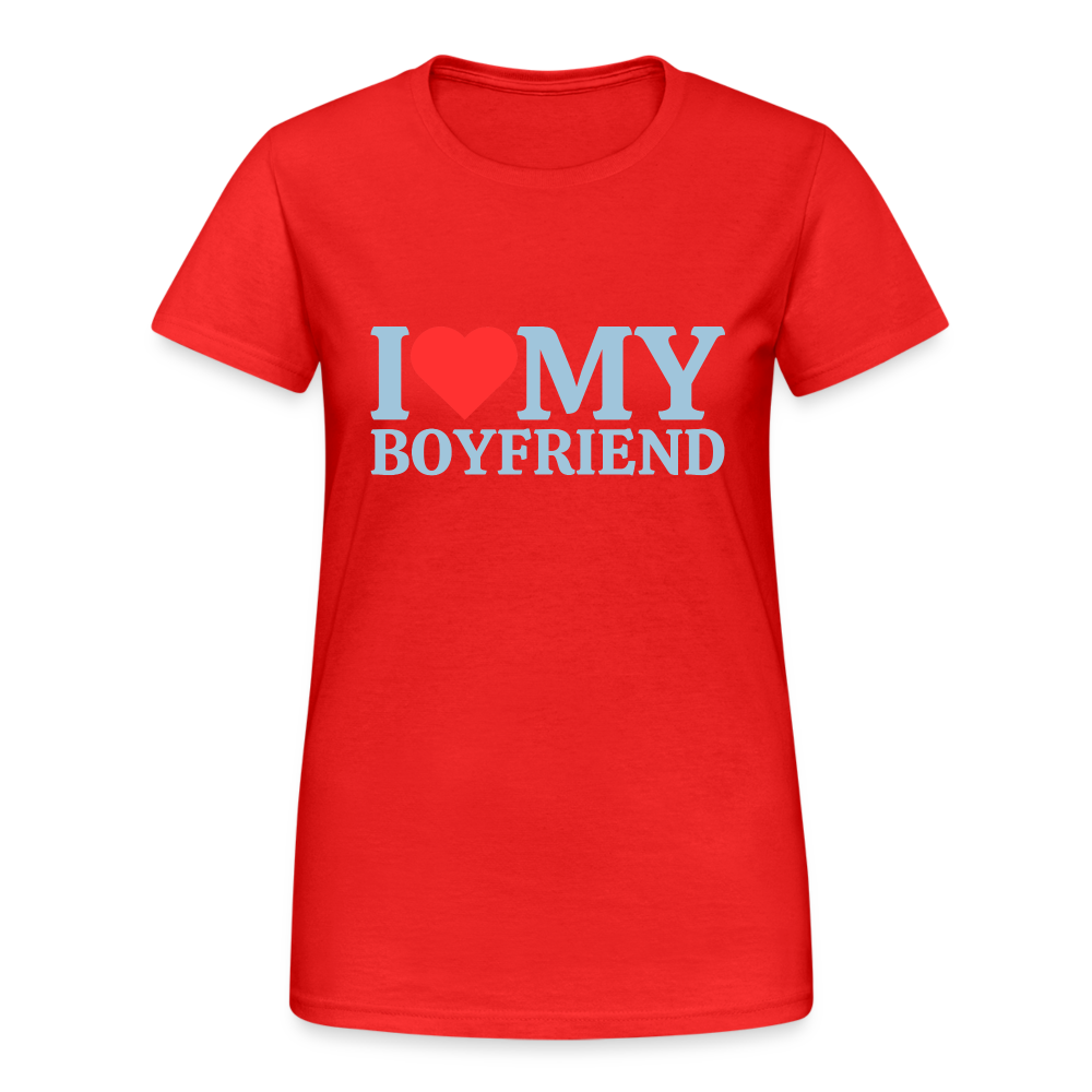 I Love my Boyfriend Damen T-Shirt - Rot