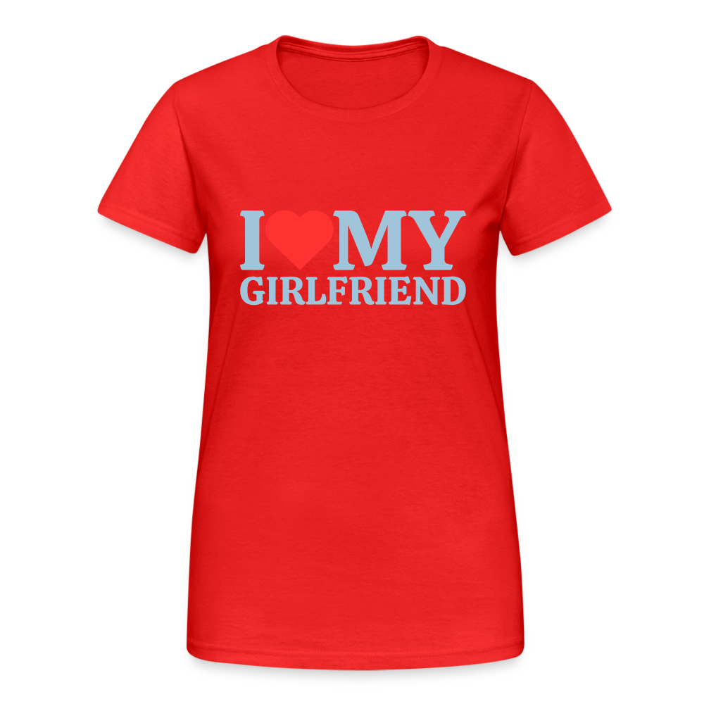 I Love my Girlfriend LGBT 🌈 Damen T-Shirt - Rot