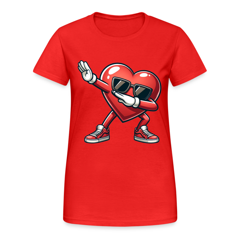 Dabbing Heart Damen T-Shirt - Rot