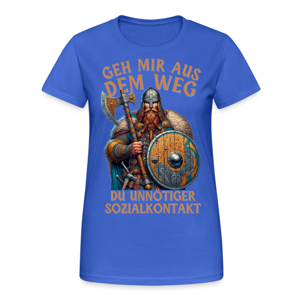 Geh mir aus dem Weg, du unnötiger Sozialkontakt Wikinger Damen T-Shirt - Königsblau