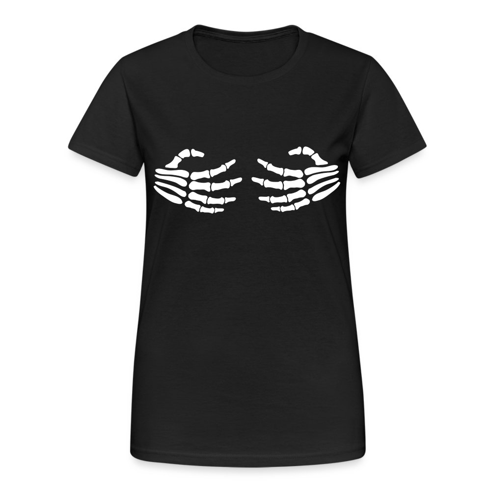 Skeleton Embrace Damen T-Shirt - Schwarz