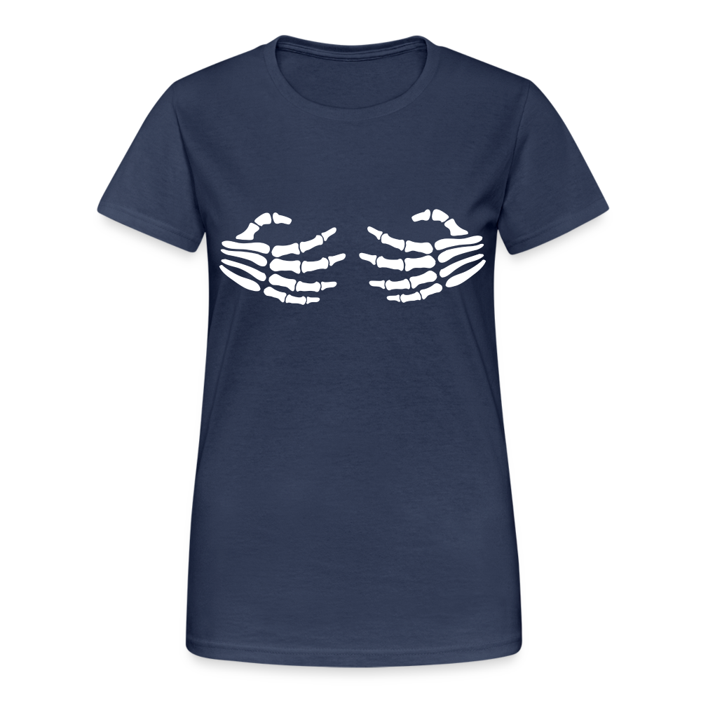 Skeleton Embrace Damen T-Shirt - Navy