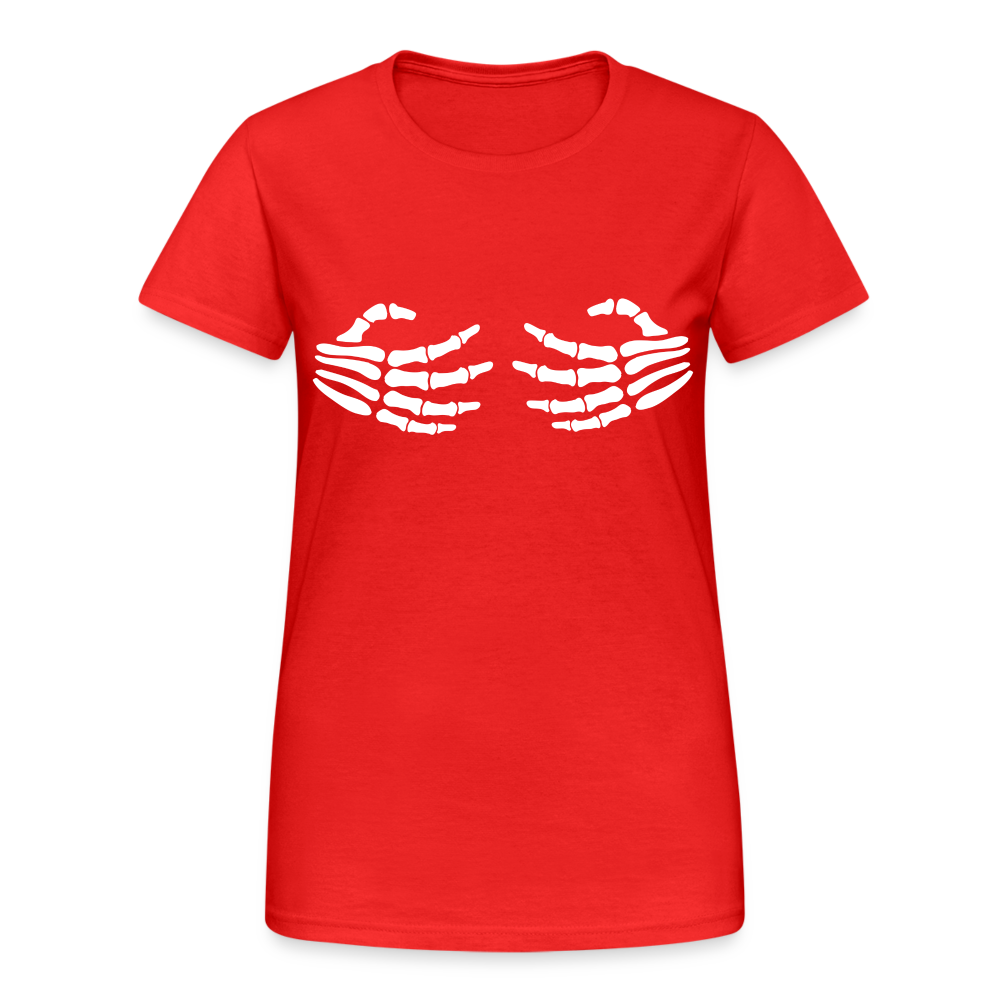 Skeleton Embrace Damen T-Shirt - Rot