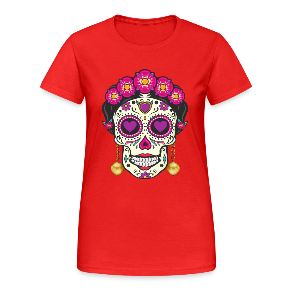 La Catrina Dia De Los Muertos T-Shirt - Rot