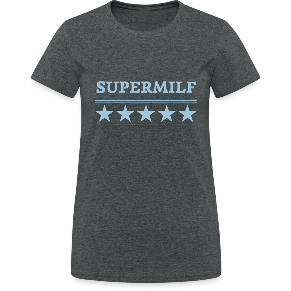 Supermilf Star Damen T-Shirt - Dunkelgrau meliert