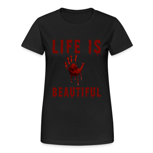 Life is Beautiful Damen T-Shirt - Schwarz