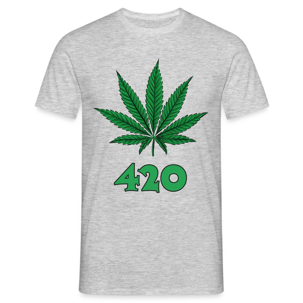 Cannabis 420 Herren T-Shirt - Grau meliert