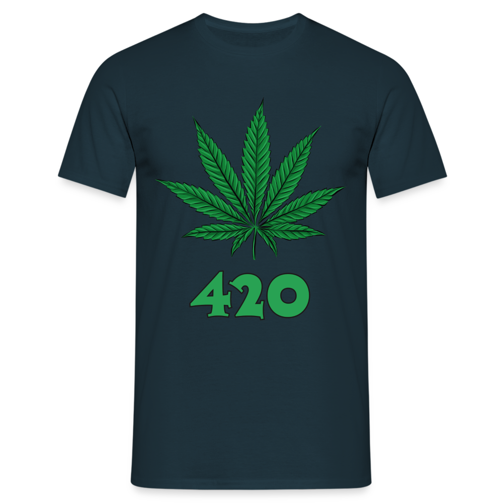 Cannabis 420 Herren T-Shirt - Navy