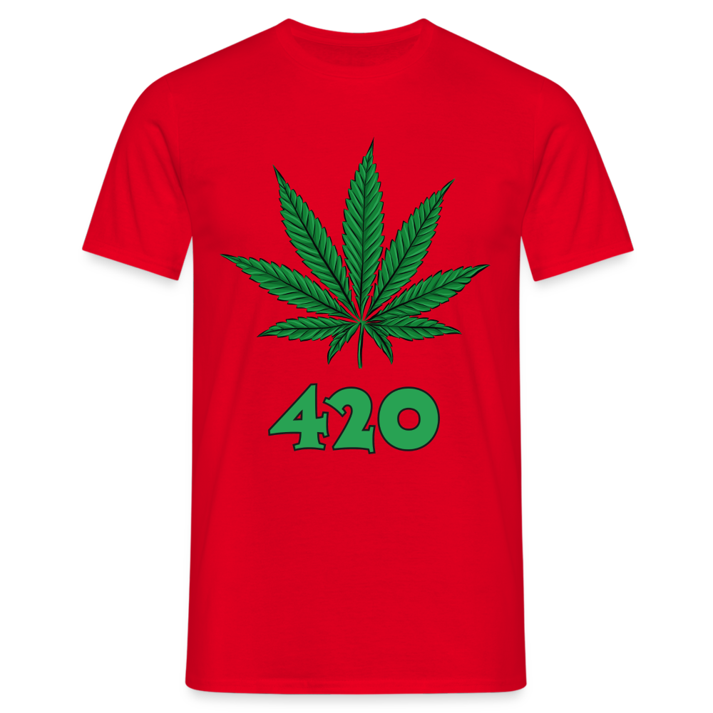 Cannabis 420 Herren T-Shirt - Rot