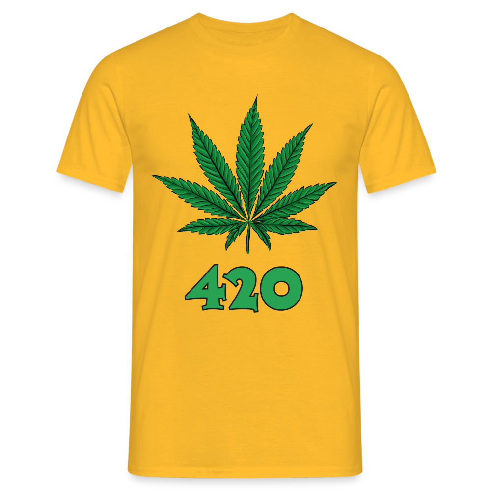 Cannabis 420 Herren T-Shirt - Gelb