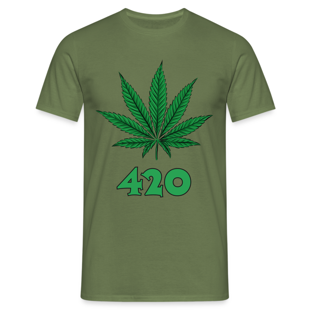 Cannabis 420 Herren T-Shirt - Militärgrün