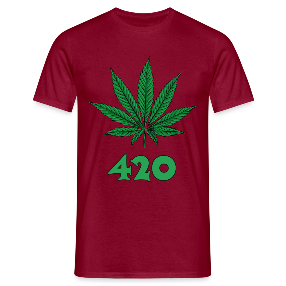 Cannabis 420 Herren T-Shirt - Ziegelrot