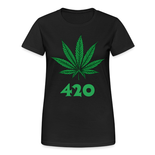 Cannabis 420 Damen T-Shirt - Schwarz