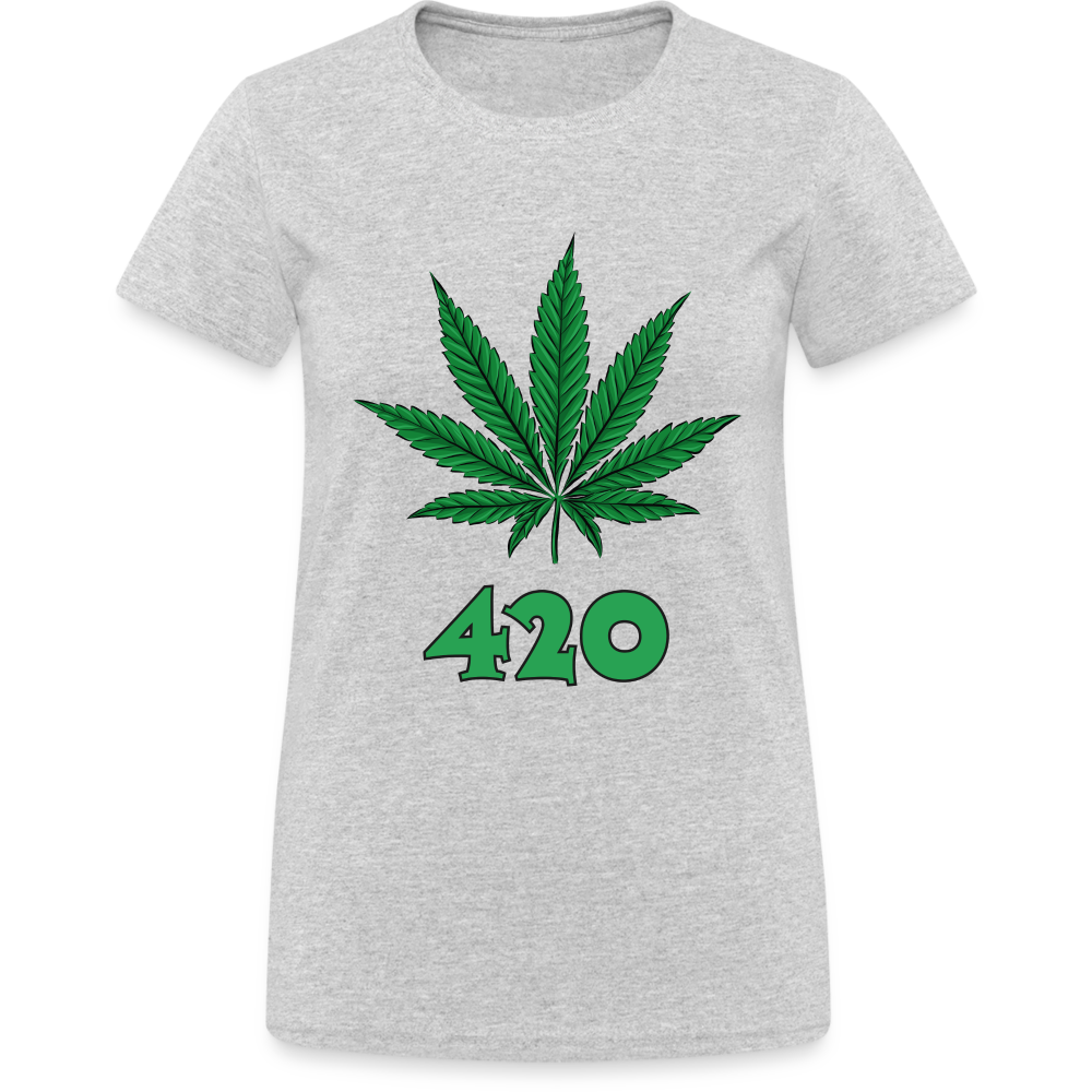 Cannabis 420 Damen T-Shirt - Grau meliert