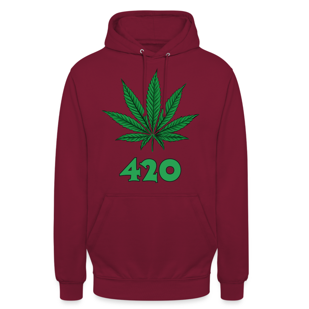 Cannabis 420 Unisex Hoodie - Bordeaux