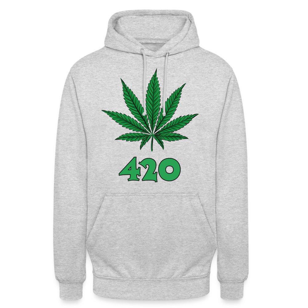 Cannabis 420 Unisex Hoodie - Hellgrau meliert