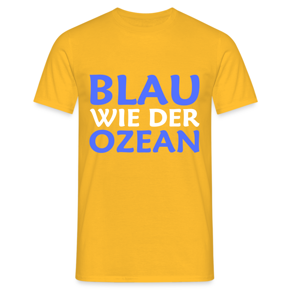 Blau wie der Ozean Herren T-Shirt - Gelb