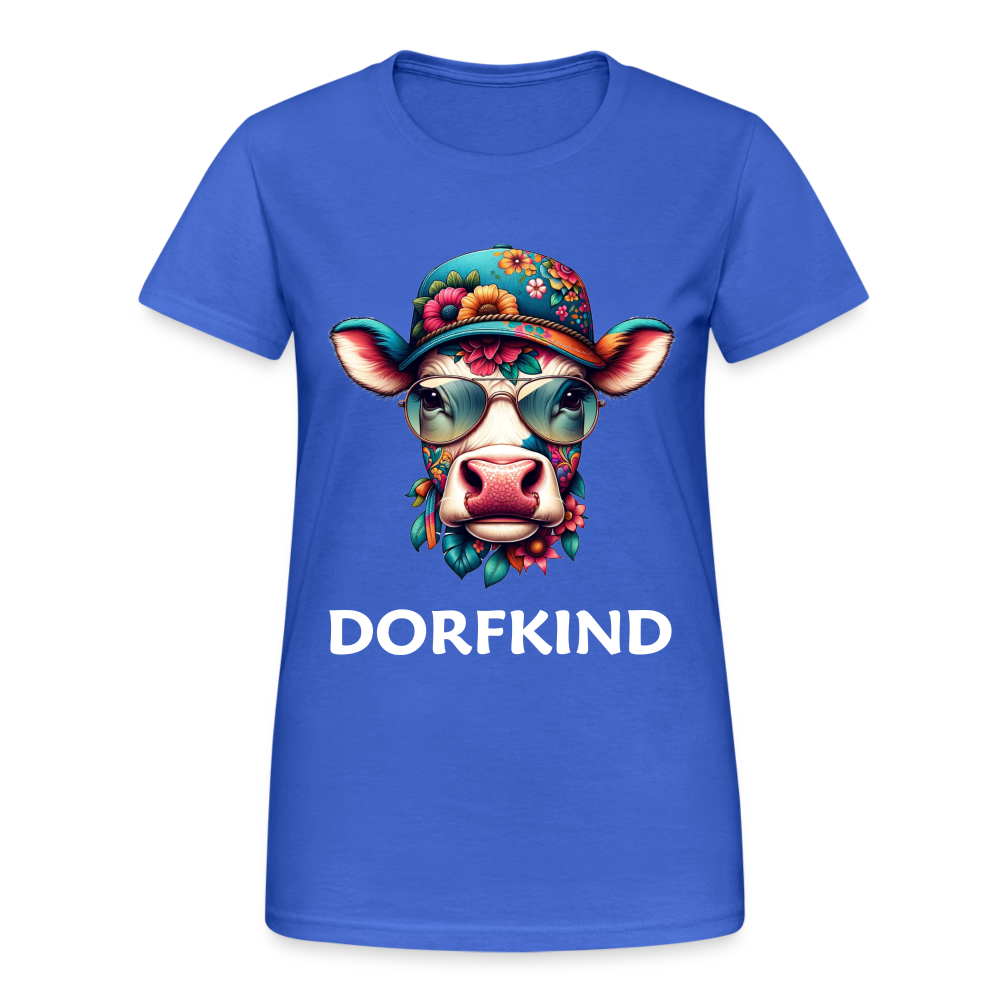 Dorfkind bunte Kuh Damen T-Shirt - Königsblau