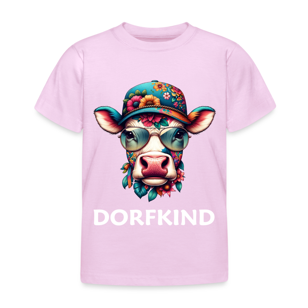 Dorfkind bunte Kuh Kinder T-Shirt - Hellrosa