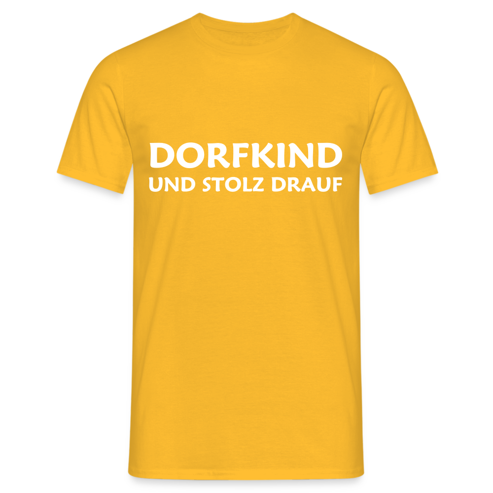Dorfkind und stolz drauf Herren T-Shirt - Gelb