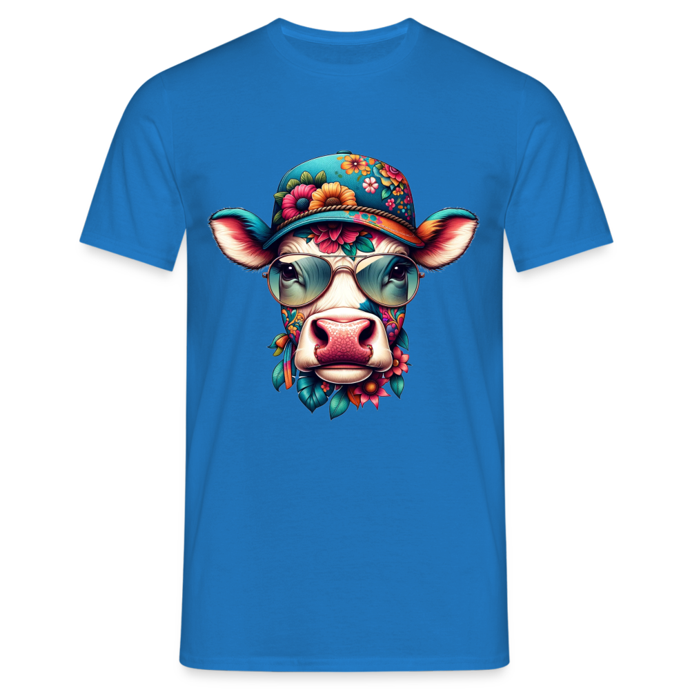 Bunte Kuh Herren T-Shirt - Royalblau