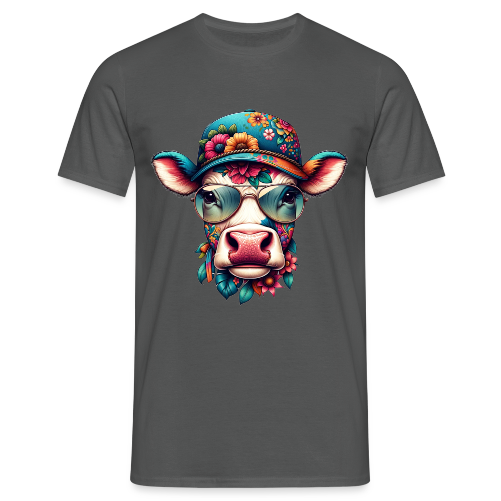 Bunte Kuh Herren T-Shirt - Anthrazit