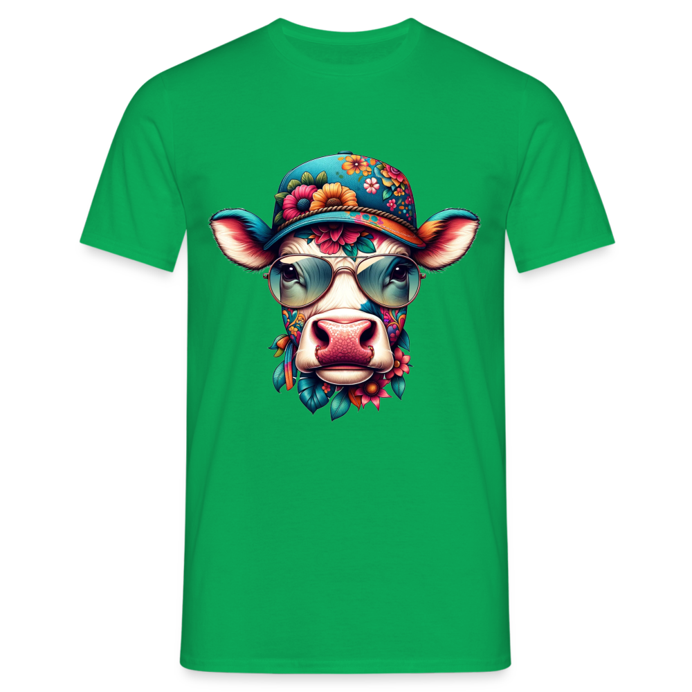 Bunte Kuh Herren T-Shirt - Kelly Green