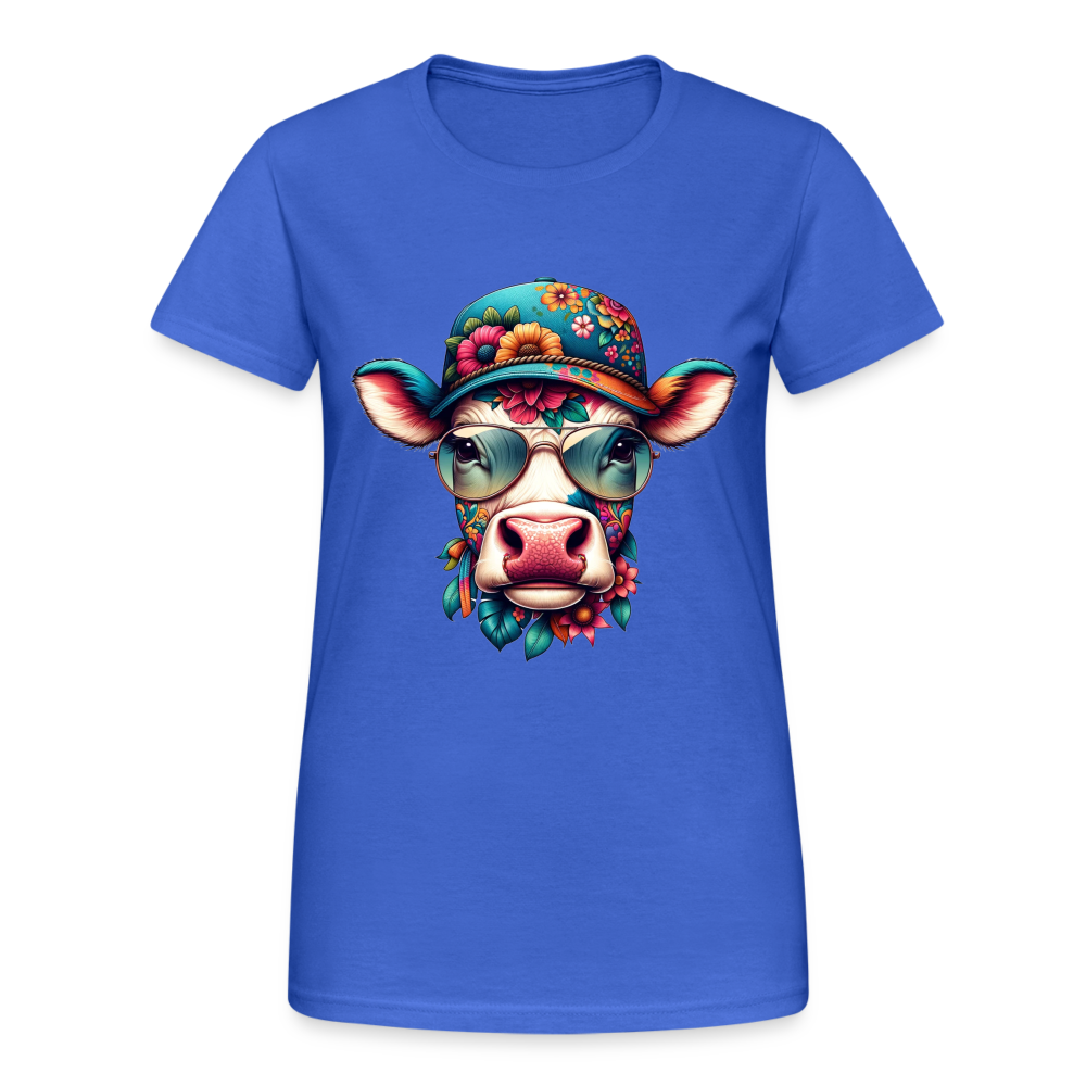 Bunte Kuh Damen T-Shirt - Königsblau