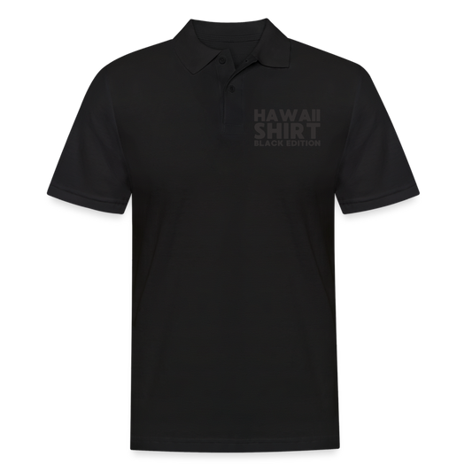 Hawaii Shirt Black Edition Herren Poloshirt - Schwarz