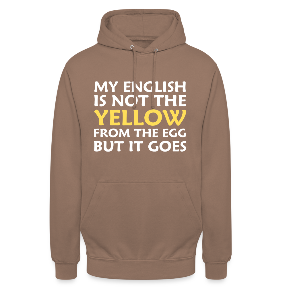 My English is not the yellow from the egg but it goes Herren T-Shirt - Mokka