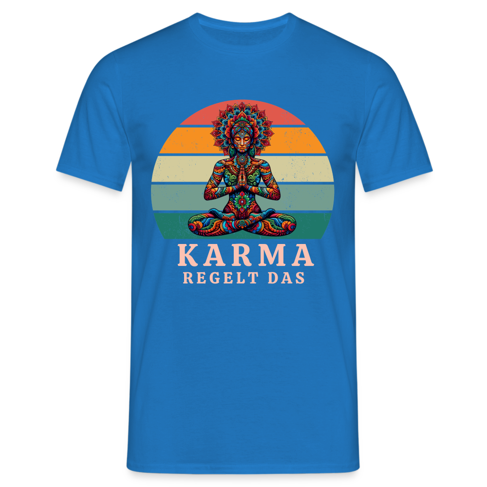 Karma regelt das Herren T-Shirt - Royalblau