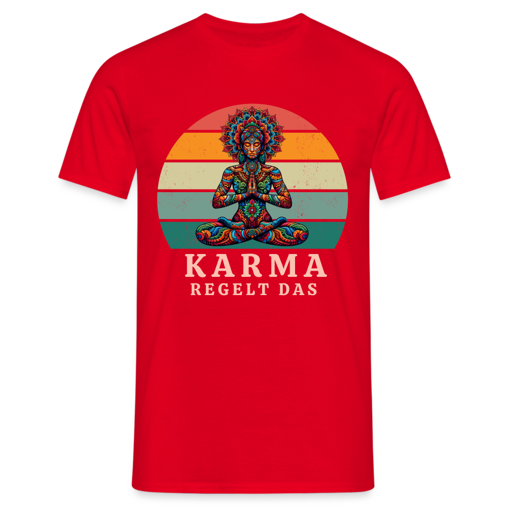 Karma regelt das Herren T-Shirt - Rot