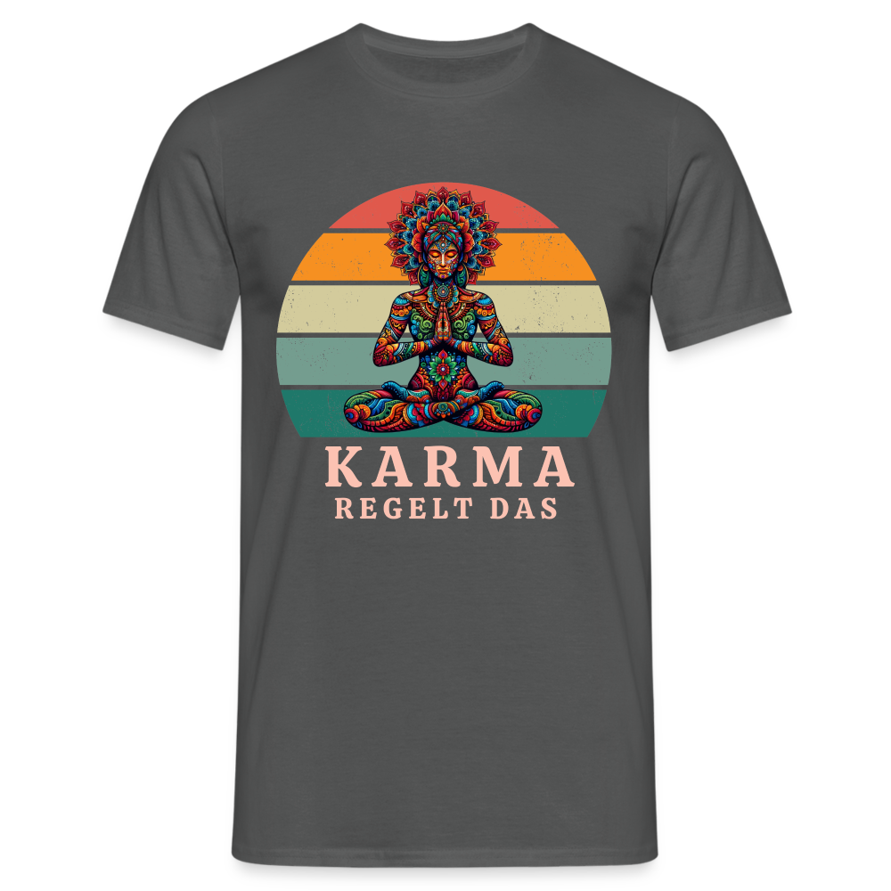 Karma regelt das Herren T-Shirt - Anthrazit
