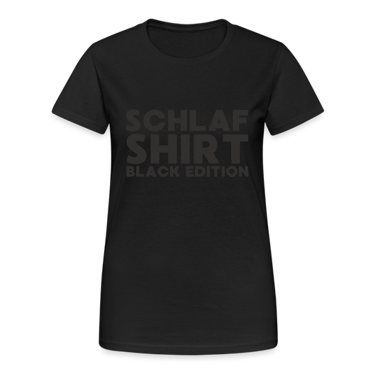 Schlafshirt Black Edition Damen T-Shirt - Schwarz