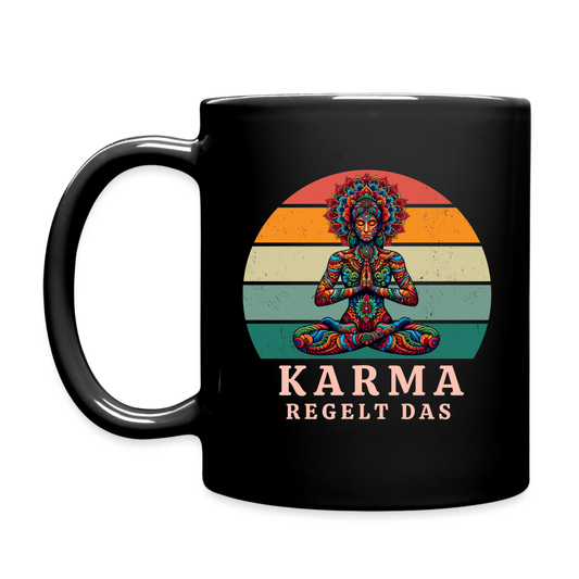 Karma regelt das Tasse - Schwarz