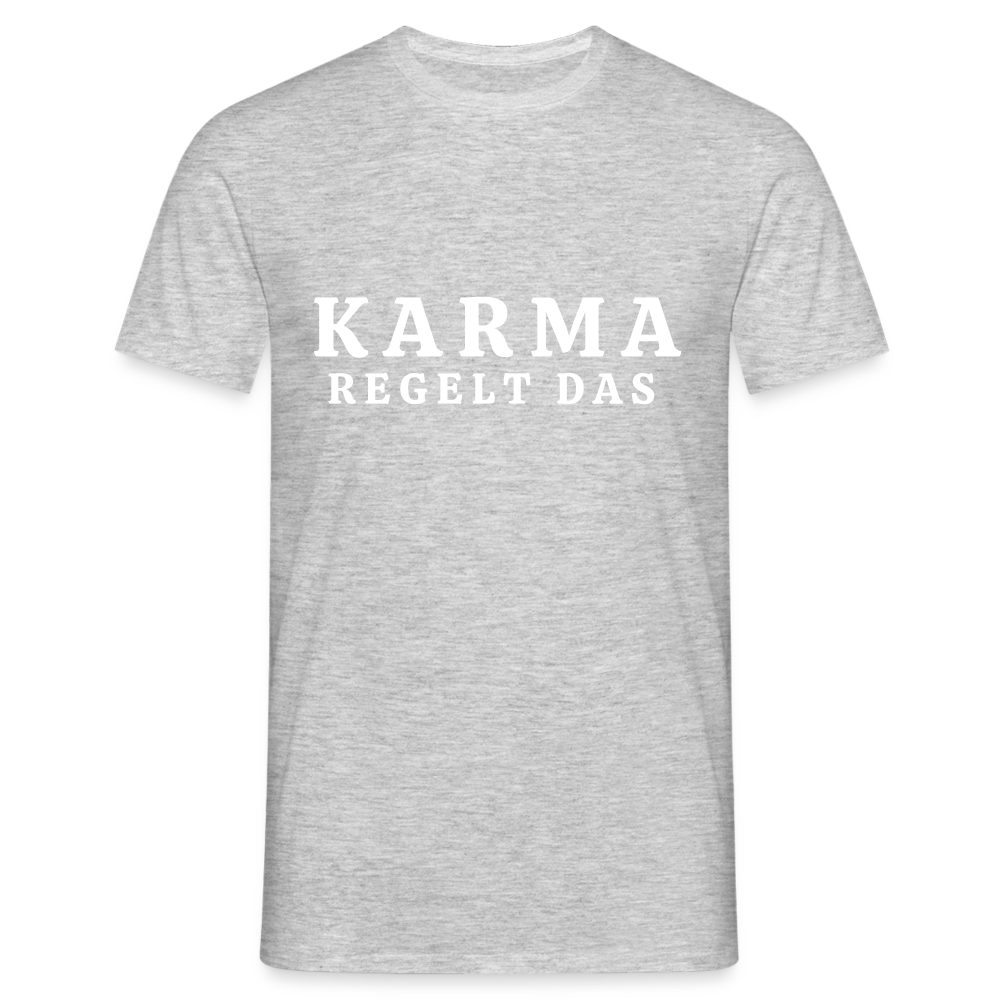 Karma regelt das Herren T-Shirt - Grau meliert